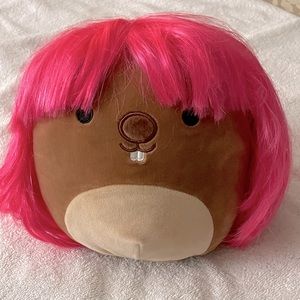 Neon pink “Bob cut” style Halloween wig